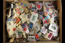 KILOWARE 1902-1980s. A Large Box Stuffed With A Loose, " On & Off Paper" USED Hoard. At A Glance, Chiefly QE... - Other & Unclassified