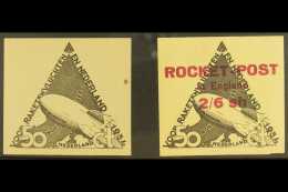 ROCKET MAIL 1934 MINT 50ct & 2s6d On 50ct, Ellington Zwisler 1B4 & Ellington Zwisler 1B6. (2 Items) For... - Altri & Non Classificati