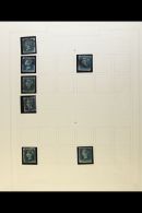 1855-57 2d Blue, Watermark Large Crown Perf 14, SG 34/35, An Attempted Partial Reconstruction (mixed Plates 5... - Altri & Non Classificati