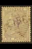 1855-57 6d Pale Lilac No Corner Letters On Thick Paper, SG 70b, Fine Used. For More Images, Please Visit... - Other & Unclassified