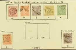 1865-67 LARGE UNCOLOURED CORNER LETTERS Mostly Good Used Group With 3d Plate 4, 4d Plates 7 And 8, 6d Plates 5 And... - Altri & Non Classificati