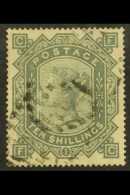 1867-83 10s Greenish Grey Wmk Maltese Cross, SG 128, Used Lightly Cancelled And Particularly Well- Centered For... - Altri & Non Classificati