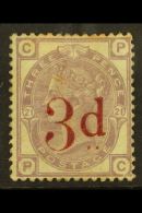 1880-83 3d On 3d Lilac, Wmk Crown, SG 159, Mint Part OG With Slight Discolouration On Upper Perfs, Cat £650.... - Other & Unclassified