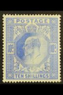 1902-10 10s Ultramarine De La Rue, SG 265, Fine Mint With Some Gentle Surface Rubbing Near Base Of Neck, Otherwise... - Unclassified