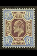 1902-10 9d Slate Purple & Deep Ultramarine De La Rue, SG Spec M40(4), Never Hinged Mint. For More Images,... - Unclassified
