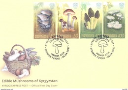 2017. Kyrgyzstan, Edible Mushrooms Of Kyrgyzstan, FDC, Mint/** - Kyrgyzstan