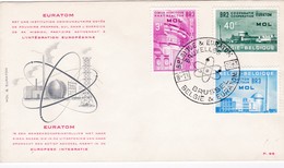 Belgie : FDC Nrs 1195-97 ( P 95 )  EURATOM - 1961-1970