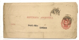 ARGENTINA - Vf C/1882  ENTIRE CARD From BUENOS AIRES To LONDON - ARENALES Cat. RIESE F5 - Entiers Postaux