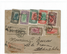 LCTN47/3 - COTE DES SOMALIS LETTRE RECOMMANDEE DJIBOUTI-ADDIS ABEBA CACHET SERVICE AVION 17/4/1930 - Covers & Documents