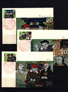 Japan 1974 Interesting Maximumcards - Cartoline Maximum