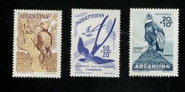 439945676 ARGENTINIE DB 1960 POSTFRIS MINTNEVER HINGED POSTFRIS NEUF YVERT 613 614 615 Vogels Birds - Nuevos