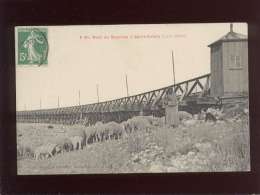 80 Pont De Noyelles à Saint Valéry 1400 Mètres édit. Poidevin N° F 51 Moutons Brebis Berger & Son Chien - Noyelles-sur-Mer