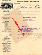 69- LYON LA MOUCHE-FACTURE ANTOINE LA SELVE- HUILES GRAISSES INDUSTRIELLES- AUTO OIL-SUIF-477 AV.J.JAURES-1919-LAPALISSE - Automobil