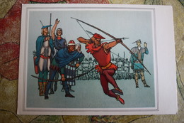 "ROBIN HOOD" - OLD USSR Postcard -1975 - ARCHERY - Archer - Rare! - Tir à L'Arc