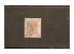 HONG KONG 1863 - 1871 2c PALE YELLOWISH BROWN SG 8b WATERMARK CROWN CC GOOD USED Cat £13 - Oblitérés