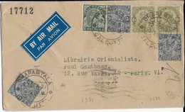 INDIA - 1937 - ENVELOPPE AIRMAIL De CALCUTTA => PARIS - 1911-35  George V