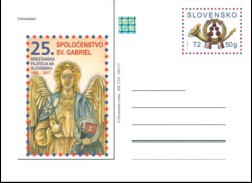 Slovakia - 2017 - 25th Anniversary Of Community Of St. Gabriel - Christian Philately - Postcard With Hologram - Cartoline Postali