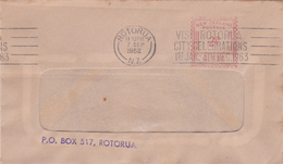 New Zealand 1962 Red Cancellation, Visit Rotorua - Impuestos