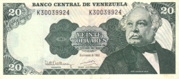 VENEZUELA 20 BOLIVARES 1992 P-63d UNC 8.12.1992 [ VE063d ] - Venezuela