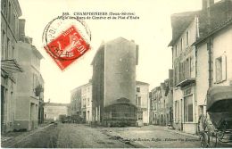 Cpa CHAMPDENIERS 79 Angle Des Rues De Genève Et Du Plat D' Etain - Champdeniers Saint Denis
