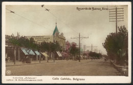 Buenos Aires: CABILDO STREET, BELGRANO, With View Of The Printing House La Confianza, Sent To Germany In 1910,... - Argentine