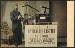 Rare Advertising PC Of The Optical Institute Of Proffesor L. Crozet, Excellent Quality, Circa 1910, Very Nice! - Argentine