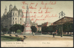 BUENOS AIRES: Mayo Square, Ed. R & J Barbieri, Sent From JUAREZ To Tandil On 27/JA/1905, VF Quality! - Argentine