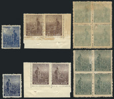 Small Lot Of Stamps Of The Plowman Issue, All With OFFSET IMPRESSION ON BACK Variety, VF Quality - Collections, Lots & Séries