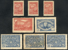 CAJA DE AHORRO: Small Group Of Revenue Stamps, Some With Minor Defects, Interesting And Rare! - Autres & Non Classés