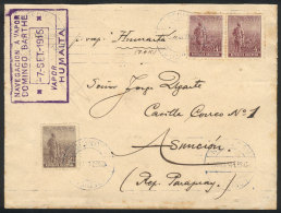 Cover Sent From Buenos Aires To Paraguay On 7/SE/1915, Franked With Stamps Of The Plowman Issue (total 10c.)... - Autres & Non Classés