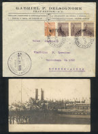 Cover Sent From Fray Bentos (Uruguay) To Buenos Aires On 25/JUL/1915, Dispatched On STEAMER PARIS Of The Argentine... - Autres & Non Classés