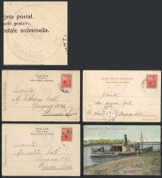 3 Postcards Sent From Paraná To Buenos Aires Between 6 And 8/NO/1905 On STEAMER ALCARAZ, All Franked With... - Autres & Non Classés