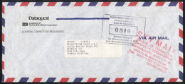 Circa 1990: Airmail Cover Sent Stampless (carried Privately To Buenos Aires) From Miami To Formosa (Argentina), And... - Autres & Non Classés