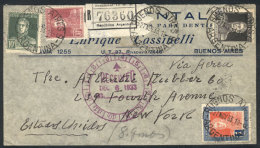 Registered Airmail Cover Franked With $1.90 (San Martín Without Period Issue 10c + 30c + 50c + 1P), Sent... - Autres & Non Classés