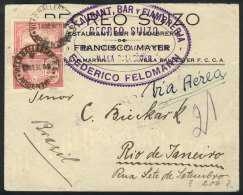 1/MAR/1930 Villa Ballester - Rio De Janiero: Airmail Cover With Nice Corner Card Of "Restaurant, Bar Y... - Autres & Non Classés