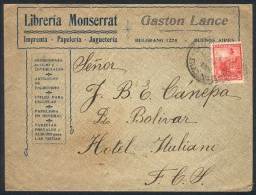Advertising Cover With Cachet Of Monserrat Stationery Store, Franked By GJ.222, Sent From Buenos Aires To Bolivar... - Sonstige & Ohne Zuordnung