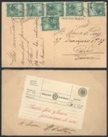 Beautiful PC With View Of A "Telegram Of The Telégrafo Nacional", Sent From Buenos Aires To France On... - Sonstige & Ohne Zuordnung