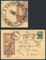 5c. Postal Card + 1c. Liberty Sent To Germany On 1/MAY/1903, Cancelled "ESTAF. MARITIMA - (CHUBUT)", Buenos Aires... - Sonstige & Ohne Zuordnung