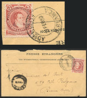 Cover Sent To Buenos Aires On 27/FE/1890, Franked With 5c. Stamp Of The 'Sudamericana' Issue, Rare Double Circle... - Autres & Non Classés