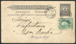 2c. "Little Envelope" Postal Card Uprated With 2c. (GJ.53), Canceled "SUCURSAL NORTE (B.A.) 4/JUN/1884", And Buenos... - Sonstige & Ohne Zuordnung