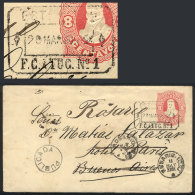 8c. Stationery Envelope Sent To Buenos Aires On 20/MAR/1882, Cancelled "ESTAFETA AMBULANTE F.C. A TUCUMAN... - Sonstige & Ohne Zuordnung