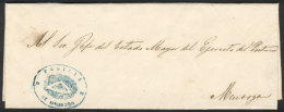 Official Entire Letter About An Army Desertor Caught By The Police, Posted Stampless On 5/NO/1867, With Blue Oval... - Autres & Non Classés