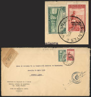 Registered Cover Sent From CORRIENTES To Buenos Aires On 20/MAY/1948, With Extremely Rare Mixed Postage Combining... - Service