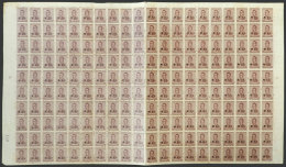 GJ.384, 1918 2c. San Martín, Complete Sheet Of 200 Stamps, Of Which 21 Have W.Bond Watermark, Also Including... - Dienstmarken