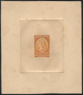 GJ.40, DIE PROOF Of The 50c. Value In Orange (issued Color), Printed On Card With Opaque Front, VF Quality, Very... - Dienstmarken
