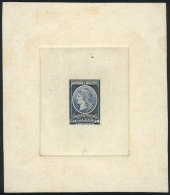 GJ.40, DIE PROOF Of The 50c. Value In Dark Blue, Printed On Card With Glazed White Front, VF Quality, Very Rare! - Service