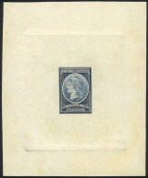 1901 Liberty Head, DIE PROOF In Steel Blue Without Face Value, Printed On Card With Glazed Front, Very Fine... - Dienstmarken