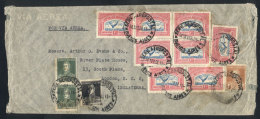 SPECTACULAR POSTAGE: Airmail Cover Sent From Buenos Aires To England On 30/SE/1933, With Postage Of 9.35P.... - Luftpost