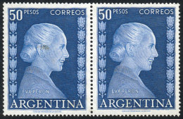 GJ.1022, High Value Of The Eva Perón Issue, Pair, Mint No Gum, Fine Quality! - Altri & Non Classificati