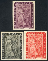 GJ.1001, 1951 Women's Political Rights, PROOFS On Ordinary Paper, In The 3 Known Colors, VF Quality! - Sonstige & Ohne Zuordnung